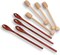 6.3Inch Wooden Honey Dipper Sticks: Long Handle Coffee Stirring Spoons - Honey Comb Sticks - Honey Wand for Honey Jar Dispense Drizzle Honey Wedding Party Favors
